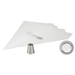 Dr. Oetker Nozzle - Rose & 4 Disposable Piping Bags