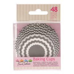 FunCakes Baking Cups -Chevron Grey- pk/48