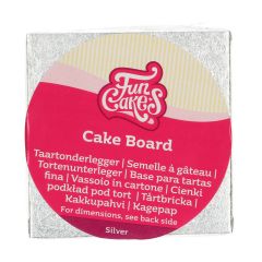 FunCakes Cake Board Square 10 x 10 cm - Silver