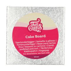 FunCakes Cake Board Square 12,5 x 12,5 cm - Silver