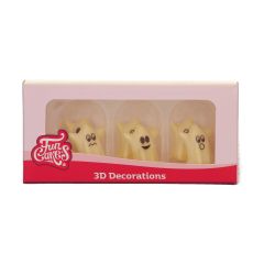 FunCakes Chocolate Decorations 3D Ghosts Set/6