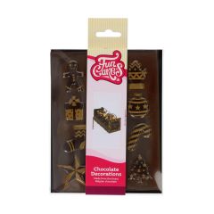 FunCakes Chocolate Decorations Gold Christmas Set/12