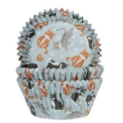 House of Marie Baking Cups Cats pk/50