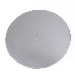 LOYAL Cake Board Perforated Round - Silver 18cm pk/10 