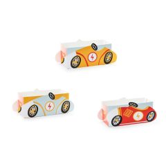 PartyDeco DIY Paper Snack Boxes pk/3 - Cars
