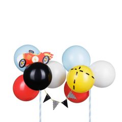 PartyDeco Balloon-Cake Topper Kit  29cm - Car