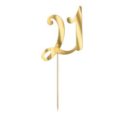 PartDeco Cake Topper 21 Gold