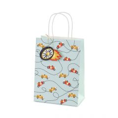 PartyDeco Gift Bag - Cars - 10.5x18x25cm 