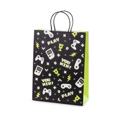 PartyDeco Gift Bag - Gamer - 10x24x32cm 
