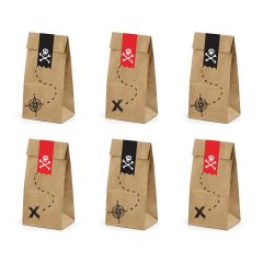 PartyDeco Treat bags Pirates Party pk/6