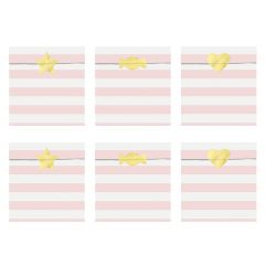PartyDeco Treat bags Yummy light pink pk/6