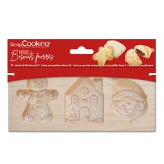 Scrapcooking Wooden Mold Filled Biscuits - Christmas 