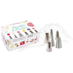 Scrap Cooking s/s Piping Nozzles (6) + Disposable Piping Bag