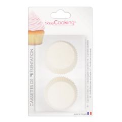 ScrapCooking Baking Cups White pk/36