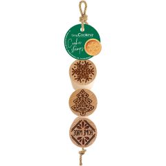 ScrapCooking Christmas Spirit wooden biscuit stamps pk/3